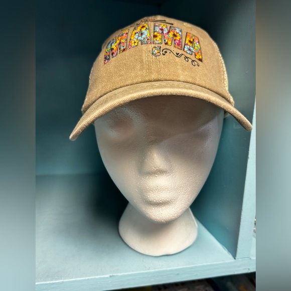 Vintage Distressed “MAMA” Floral Customized Mesh Baseball Cap Adjustable NWOT - Picture 9 of 10